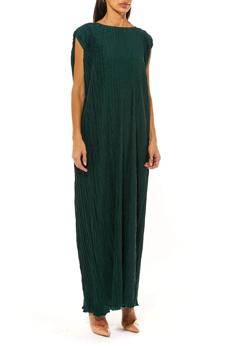 Moistreet Crushed Harir Maqsood Maxi Dress