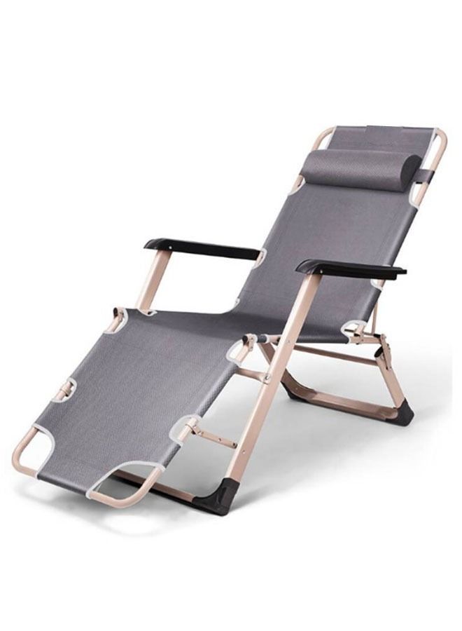 NKX Chaise Lounge Outdoor Portable Folding Patio Recliner Chair with Adjustable Backrest - Image 1