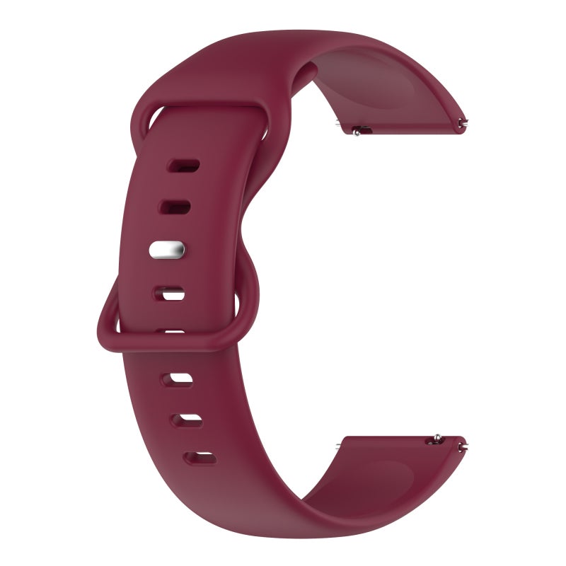 S-TOP For Garmin Vivomove Sport 20mm Solid Color Silicone Watch Band(Burgundy) - Image 1