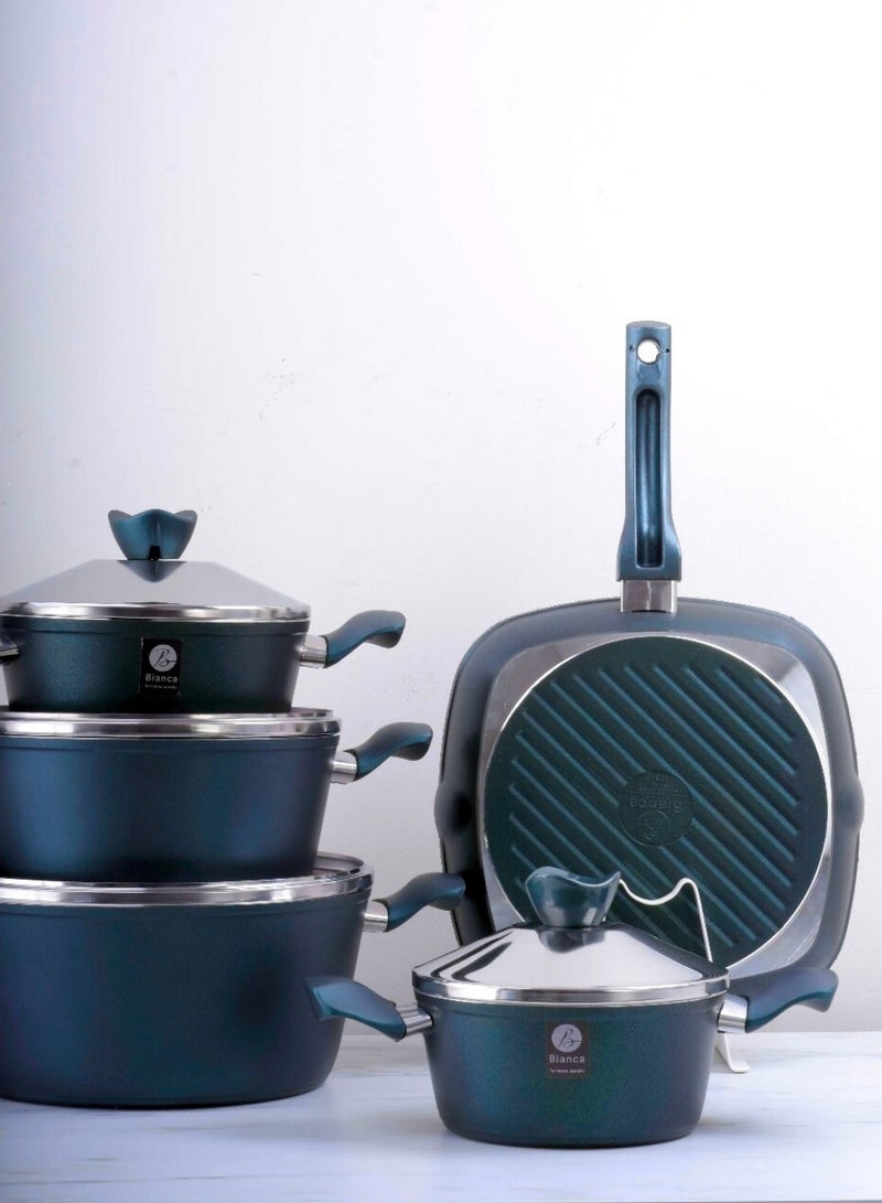 بيانكا طقم اوانى طهى جرانيت 9 قطع (جريل) - Image 1