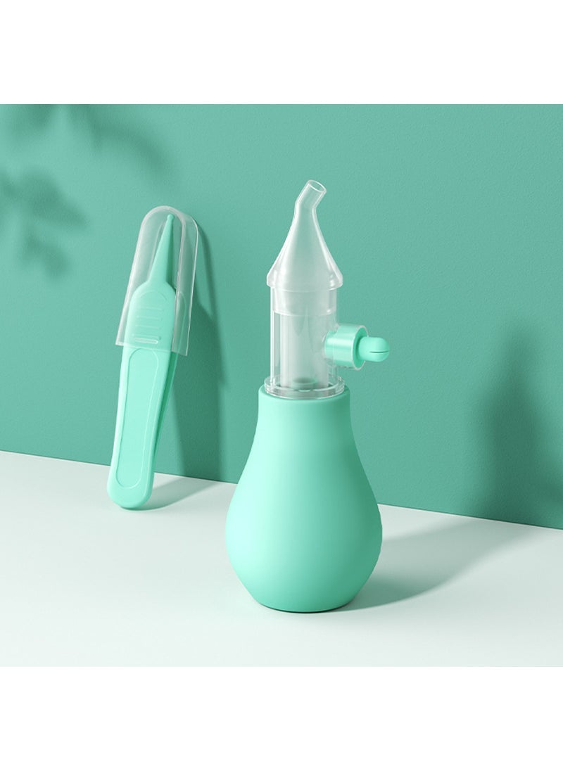 Generic Baby Nasal Aspirator Nose Cleaner Deep Oxygen Green + Tweezers + storage box 