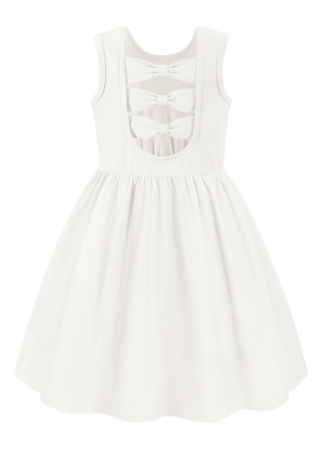 Arshiner فستان أرشينر للفتيات الصغيرات أبيض شاطئي بوهيمي لحفلات عيد الميلاد والزفاف فساتين صيفية فاخرة للأطفال 3T - Image 1