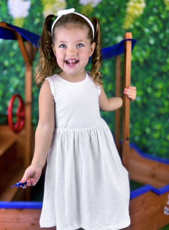 Arshiner فستان أرشينر للفتيات الصغيرات أبيض شاطئي بوهيمي لحفلات عيد الميلاد والزفاف فساتين صيفية فاخرة للأطفال 3T - Image 2