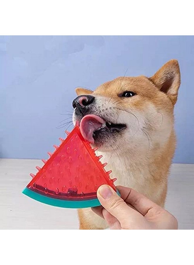 Squeak Latex Dog Toys Fruit Shape Dog Chew Toy Training Toy Puppy Molar Toy Pet Interactive Play Toys (Watermelon Toy) - Image 3