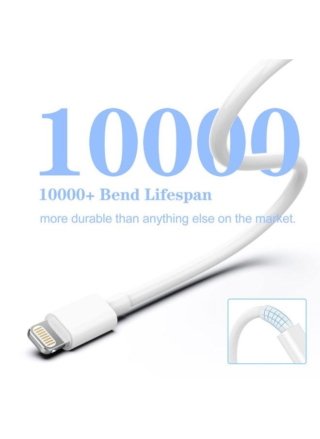AZMOGDT - 6Pack(3/3/6/6/6/10 FT)[Apple MFi Certified] iPhone Charger Long Lightning Cable Fast Charging High Speed Data Sync USB Cable Compatible iPhone 14/13/12/11 Pro Max/XS MAX/XR/XS/X/8/7/Plus iPad AirPods - Image 1