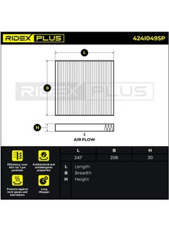 RIDEX RIDEX PLUS - POLLEN FILTER / CABIN FILTER FOR BMW - 64119272642 / 64119163329 / 64116809933  - Image 5