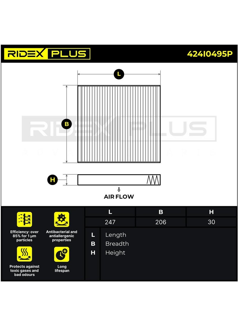 RIDEX RIDEX PLUS - POLLEN FILTER / CABIN FILTER FOR BMW - 64119272642 / 64119163329 / 64116809933  - Image 5