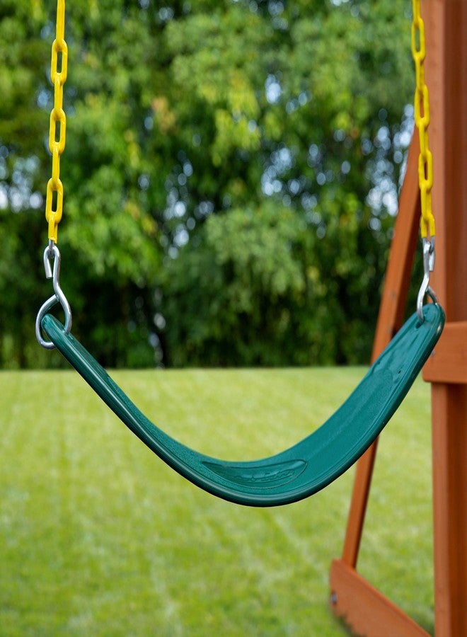 غوريلا بلاي سيتس حزام أرجوحة شديد التحمل من Gorilla Playsets 04-0039-G/Y مع سلسلة مطلية، أخضر بسلسلة صفراء - Image 3