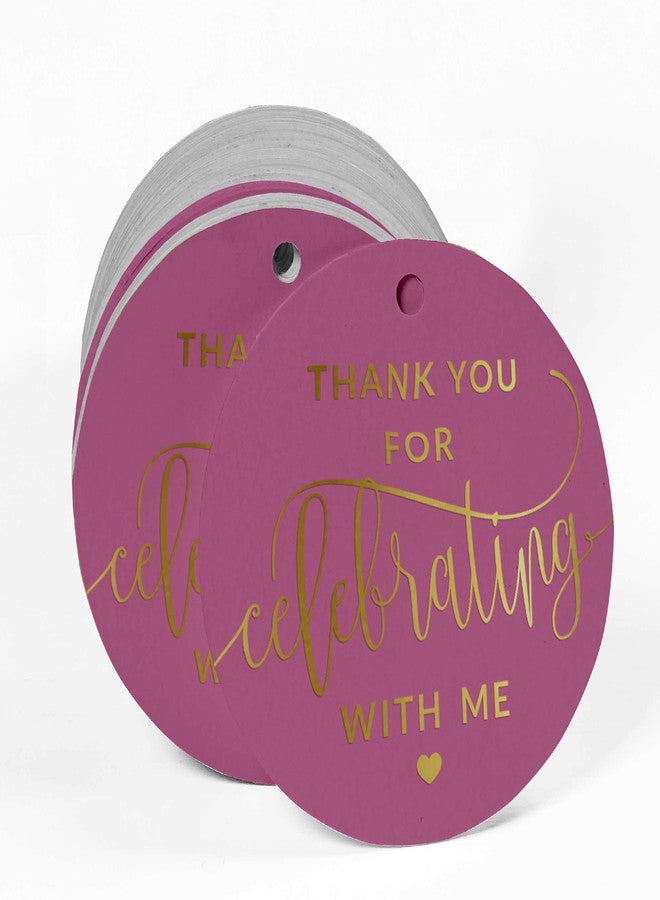 Inkdotpot Thankyou for Celebrating with Me Birthday Bottle Tag Gold Foil Favor Hang Tag 100 Pack - Image 2