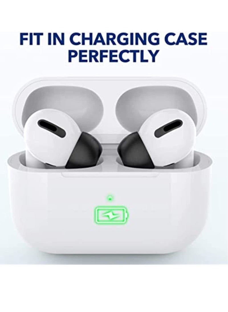 SYOSI Ear Tips Replacement Memory Foam Tips Compatible for Airpods Pro, Fit in The Charging Case, Anti-Slip Reducing Noise in-Ear Eartips, Black Ear Buds with Portable Storage Box 6 Pairs  - Image 4
