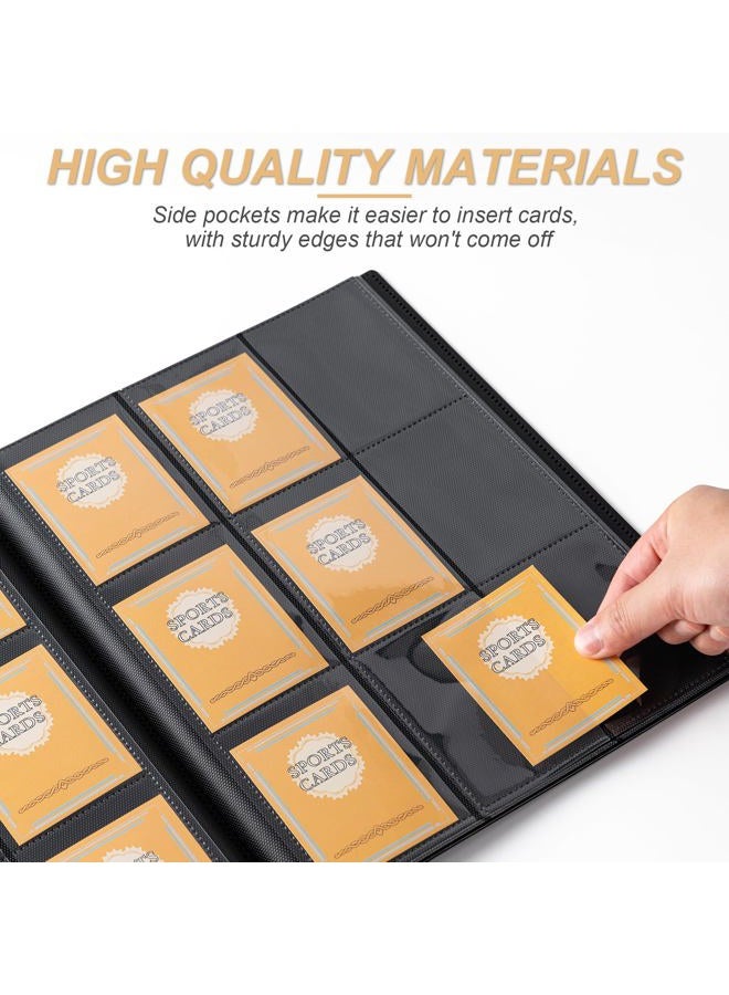 BOOMIBOO 9 Pocket Binder Storage 360 Card Binder，Trading Card Binder Senior and Sturdy Side-Loading Album，Intended For YuGiOh，MTG, TCG,Game Cards & Baseball Card Binde，（Blue） - Image 4