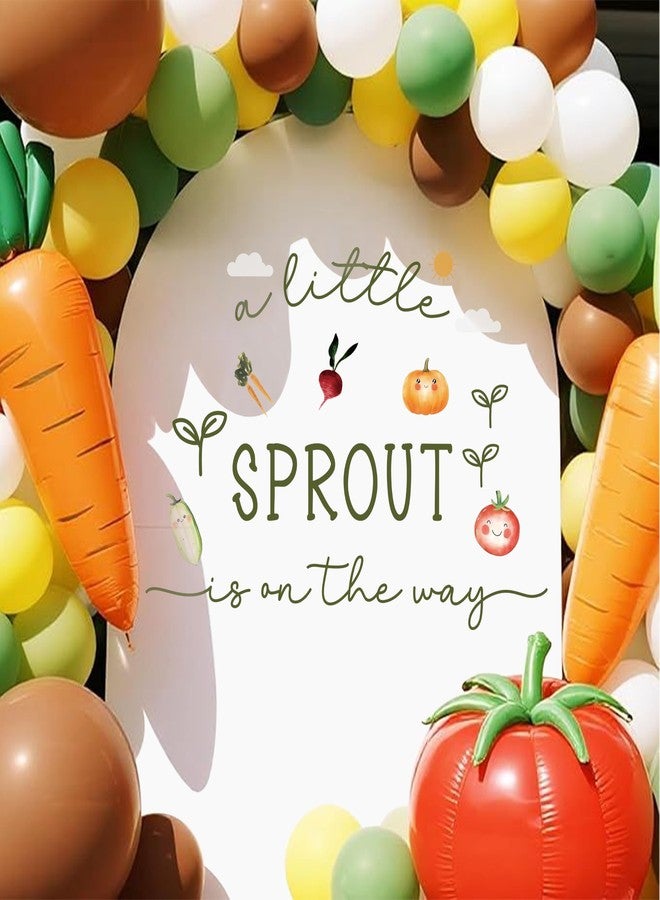 YOUAME Baby Shower Backdrop Decal Sign- A Little Sprout is On The Way Party Wall Stickers, Balloon Arch Backdrop Decals, Farm Theme Nursery Room Decoration, Gender Reveal Birthday Party Decors - Image 3