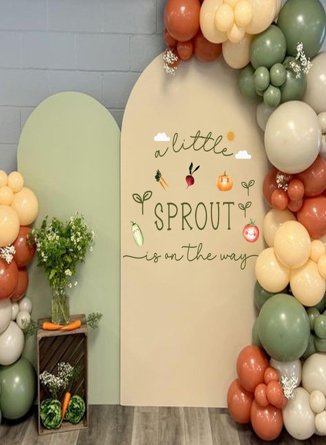 YOUAME Baby Shower Backdrop Decal Sign- A Little Sprout is On The Way Party Wall Stickers, Balloon Arch Backdrop Decals, Farm Theme Nursery Room Decoration, Gender Reveal Birthday Party Decors - Image 1