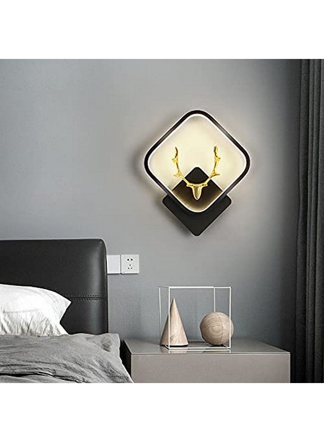 Errol Deer wall lights, stylish wall lamp | fancy lights for wall, bedroom, home decoration, Color-Warm White+Natural White+Cold White(Black(Square)-Deer Head)-Aluminium - Image 3