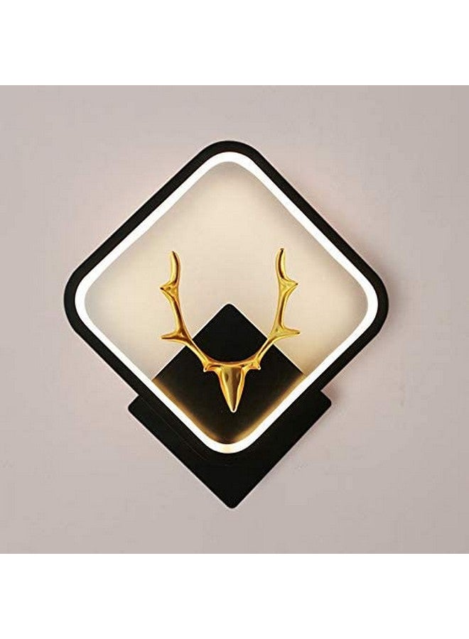 Errol Deer wall lights, stylish wall lamp | fancy lights for wall, bedroom, home decoration, Color-Warm White+Natural White+Cold White(Black(Square)-Deer Head)-Aluminium - Image 1
