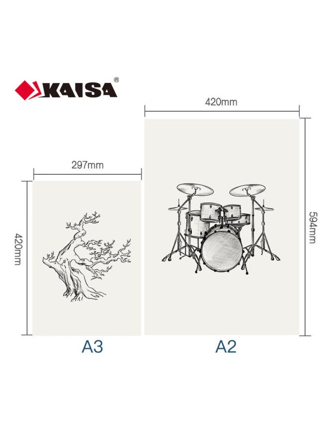 KAISA A2 Sketch Paper, 135g Thick, 20 Sheets, Art Student Drawing Paper, Practice Exam Sketch Paper, Pencil Architecture Construction Design Drawing Paper, Ks-90319 - Image 3