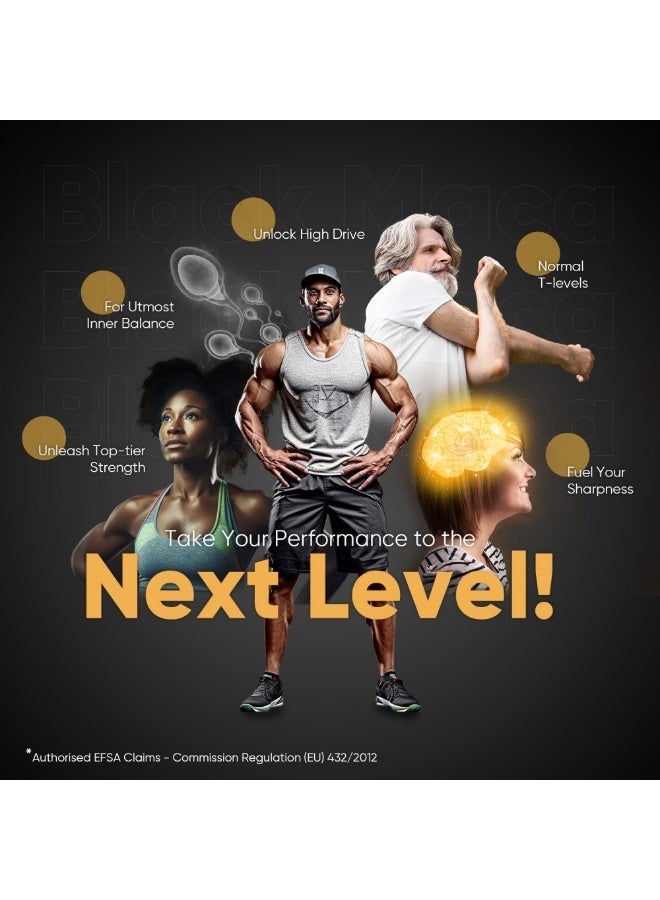 بلاك ماكا كومبلكس 5550 ملغ – يدعم الطاقة والقدرة التحمل والتوازن الهرموني، 180 كبسولة، صنع في المملكة المتحدة - Image 3