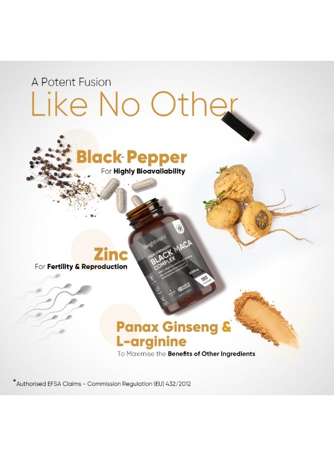 بلاك ماكا كومبلكس 5550 ملغ – يدعم الطاقة والقدرة التحمل والتوازن الهرموني، 180 كبسولة، صنع في المملكة المتحدة - Image 4