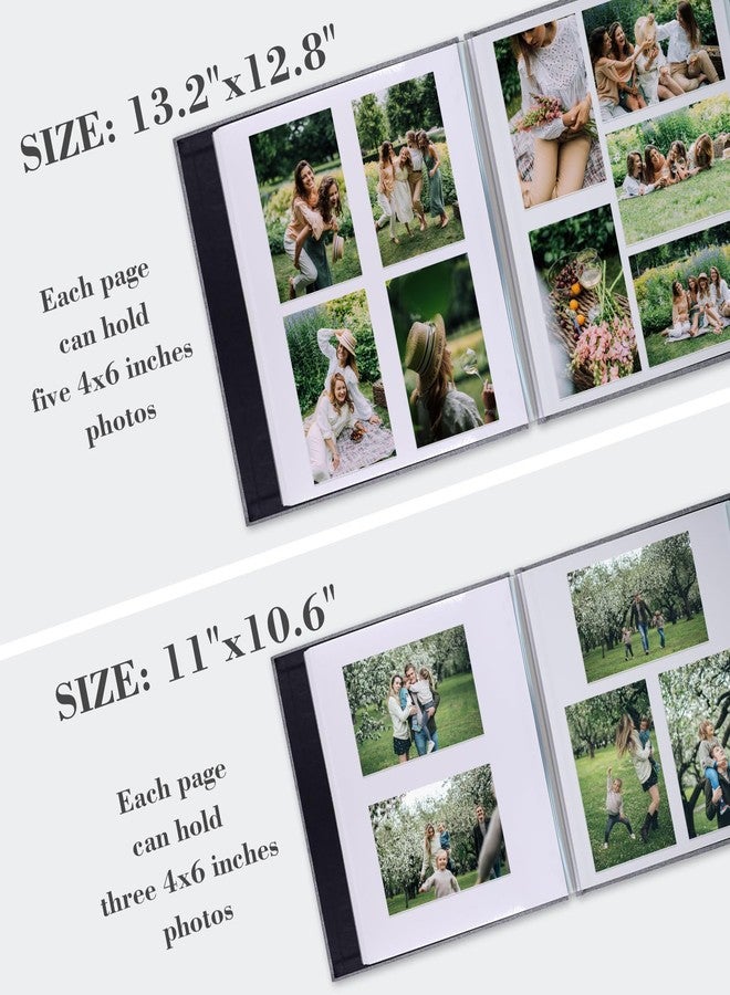 Aenbuslm Photo Album Self Adhesive Pages for 4x6 5x7 8x10 Pictures Magnetic Scrapbook Photo Albums with Sticky Pages Books with A Metallic Pen for Baby Wedding Family 11x10.6 GrassGreen 60 Pages - Image 5