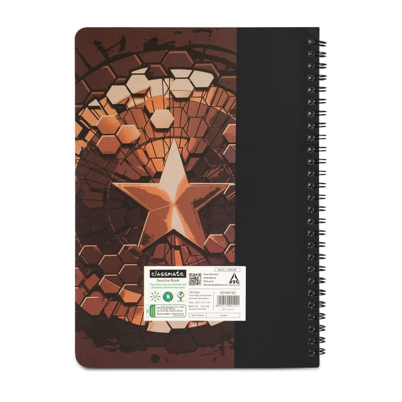 classmate 1 Subject Notebook - Unruled, 180 Pages, Spiral Binding, Soft Cover, 297mm*210mm, Cover May Vary - Image 2