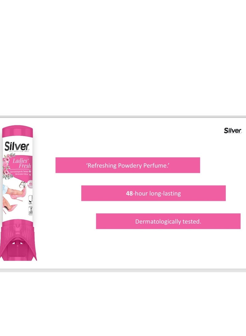 Silver Ladies Fresh Shoe Deodorant 100 ml - Image 2
