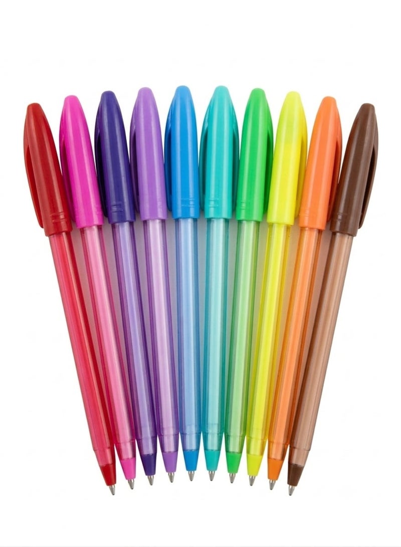 Prima Flash Ballpoint Pen, Set of 10 Assorted Colors - Image 1
