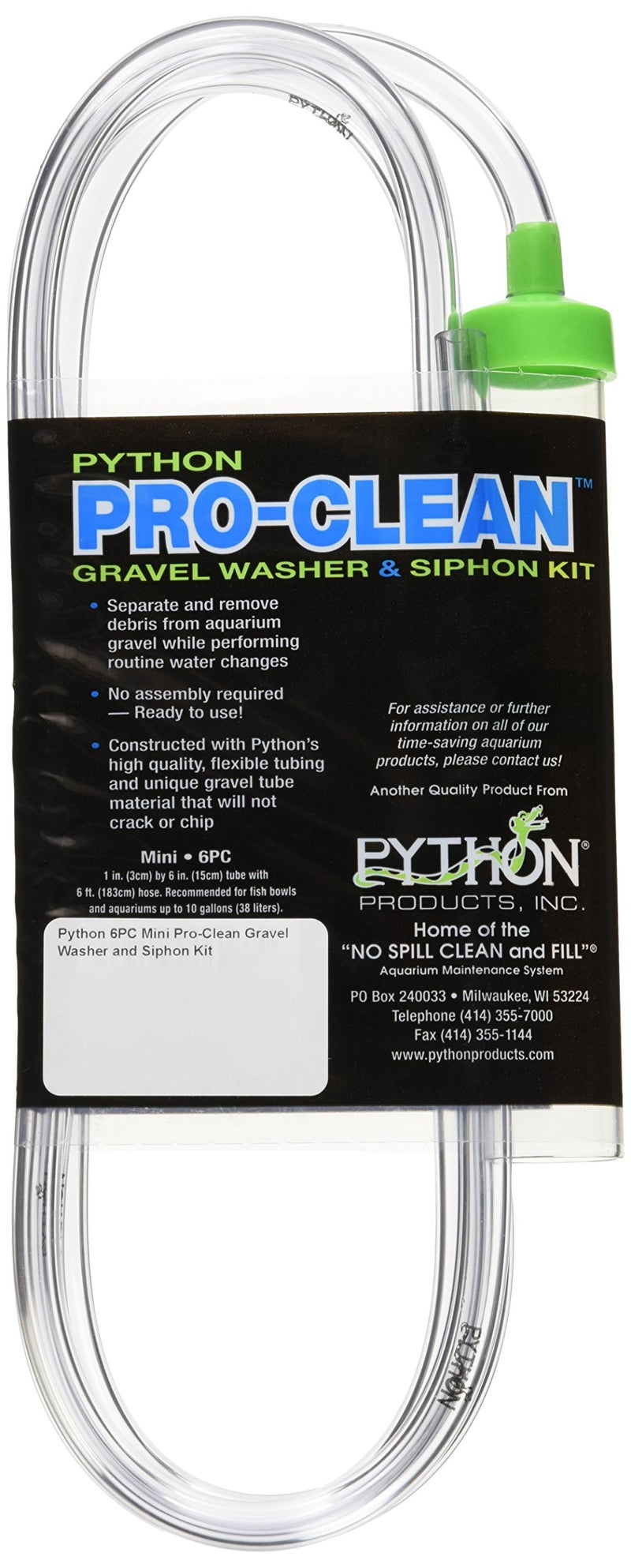 Python Pro Clean-Mini 1" x 6" Tube with 6 ft. Hose - Image 1