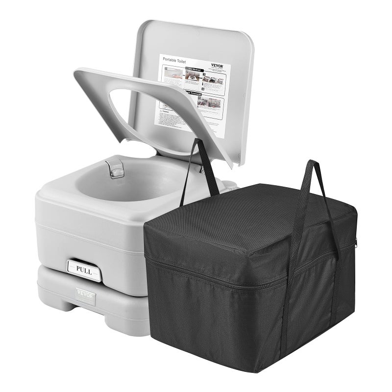 VEVOR Portable Toilet for Camping Porta Potty with 32 Gal Waste Tank 32 Gal Flush Tank PushButton Pressurized Flush Commode with Level Indicator Travel Toilet for Adults Kids Camping Car Trips - Image 2