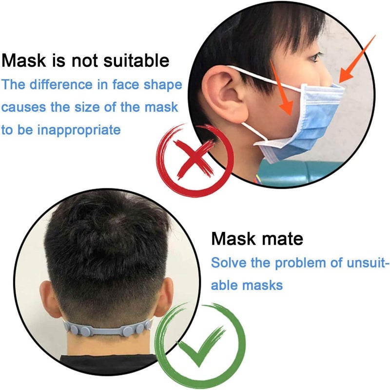 Strap Extenders Ear Hook, anti-tight ear protector decompression holder hook hook-shaped ear strap accessories ear clip extension buckle ear pain relief - Image 3