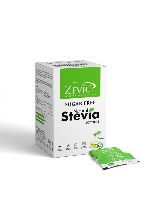 ZEVIC Stevia White Sachets (50 Sachets) + Stevia Liquid 250 Drops - Combo - Image 4