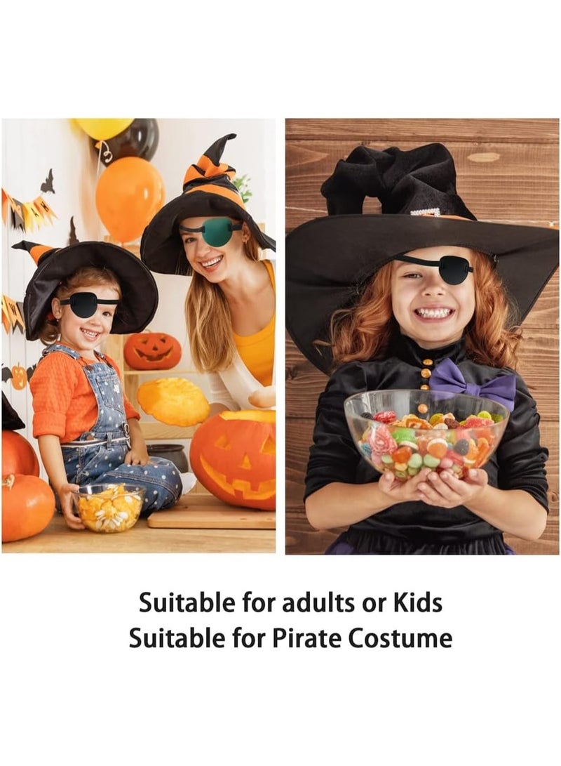 Eye Patch Adults Eye Cover for Lazy Eye Soft Pirate Eye Patch for Halloween Christmas Pirate Theme (Black) - Image 5