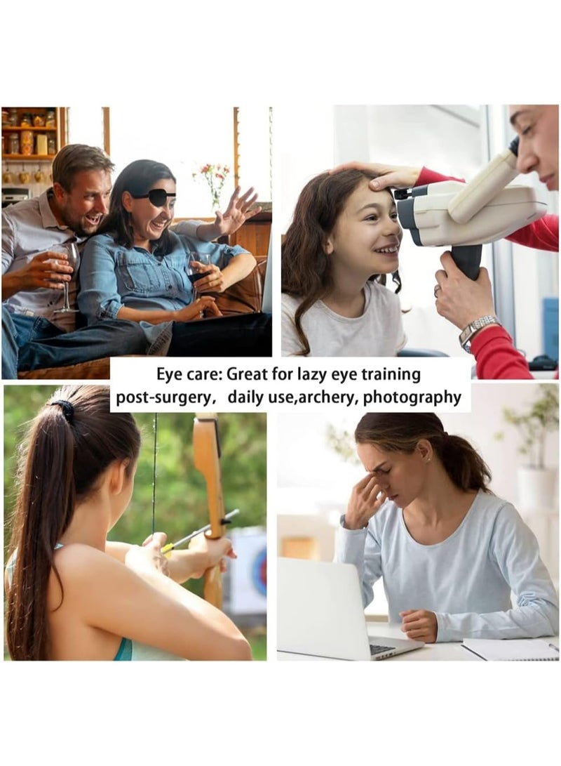 Eye Patch Adults Eye Cover for Lazy Eye Soft Pirate Eye Patch for Halloween Christmas Pirate Theme (Black) - Image 4