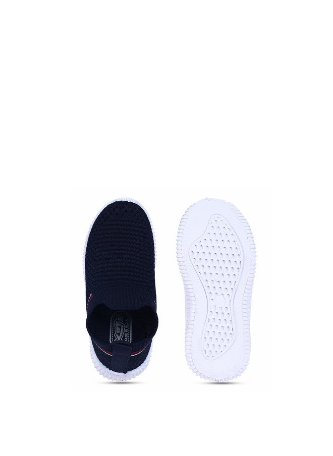 KATS Kids Textured Antibacterial Comfort Insole Contrast Sole Slip-On Sneakers - Image 4
