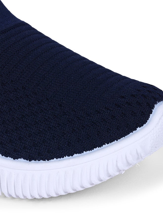 KATS Kids Textured Antibacterial Comfort Insole Contrast Sole Slip-On Sneakers - Image 5