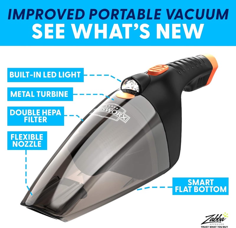 Power Practical ThisWorx Car Vacuum Cleaner 2.0, Portable Handheld Mini Vacuums Cleaner W/ 16ft Cord, LED Light, Bag, & Attachments- Small Vac for RV, Boats, Travel, Car Accessories, Lightweight - Image 3