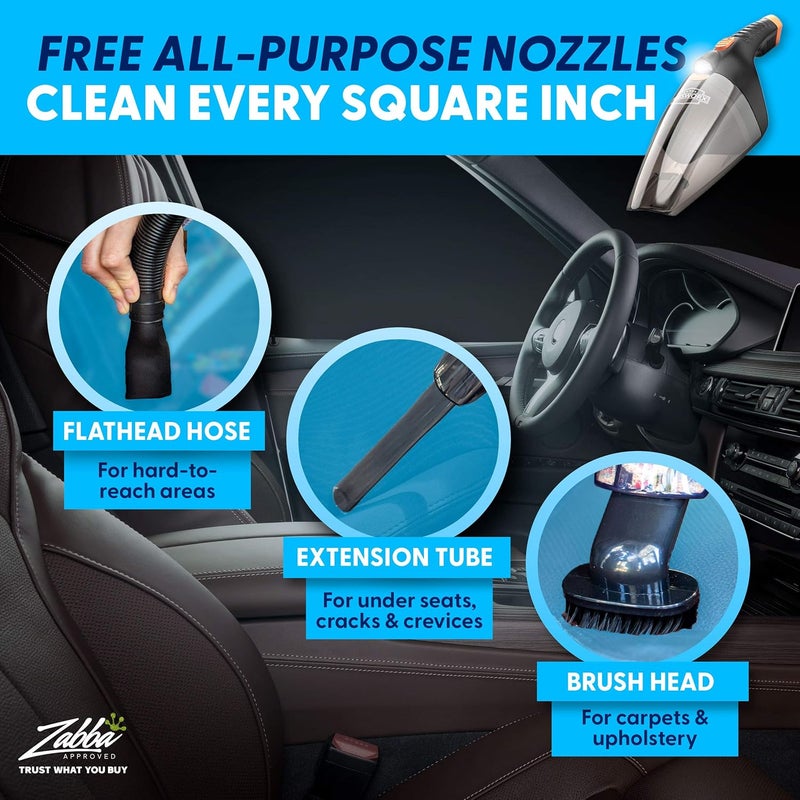 Power Practical ThisWorx Car Vacuum Cleaner 2.0, Portable Handheld Mini Vacuums Cleaner W/ 16ft Cord, LED Light, Bag, & Attachments- Small Vac for RV, Boats, Travel, Car Accessories, Lightweight - Image 4