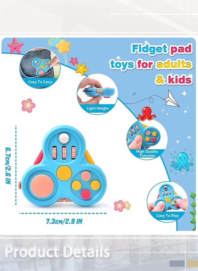 Maya Anti Stress Fidget Spinner Sensory Toys, Fidget Pad Easter Basket Stuffers for Boys Girls, Sensory Toys Stress Relief Cube Clicker Controller, ADHD Autism Fidget Spinner for Office Desk Travel Games - Image 2