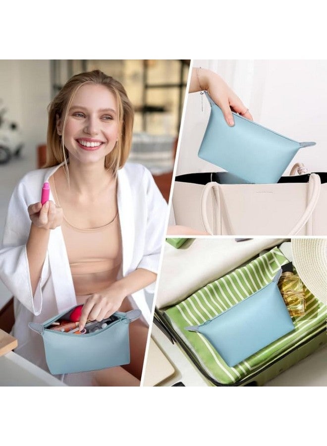 MVM Enterprise Triangle Makeup Bag Toiletry Bag Women's Wash Bag Cosmetic Bag Travel PU Leather Makeup Bag Waterproof Makeup Bag Portable Wash Bag Wash Bag for Men Women (Pack of 1) - Image 4