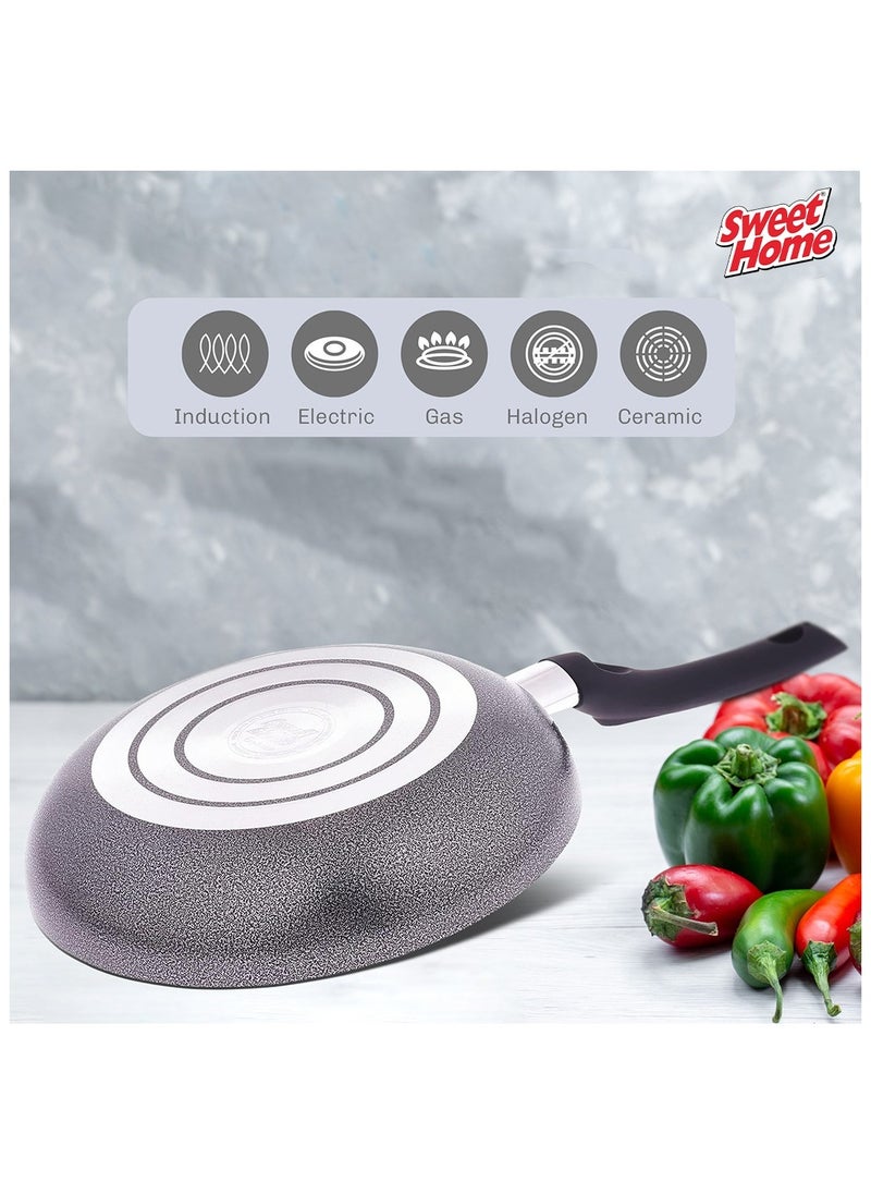 Sweet Home Premium 10-Piece Non-Stick Cookware Set | Dishwasher Safe, Induction Compatible, Scratch-Resistant, Durable, Non-Toxic, Heat-Resistant Handles for Superior Cooking Performance & Easy Maintenance  - Image 4
