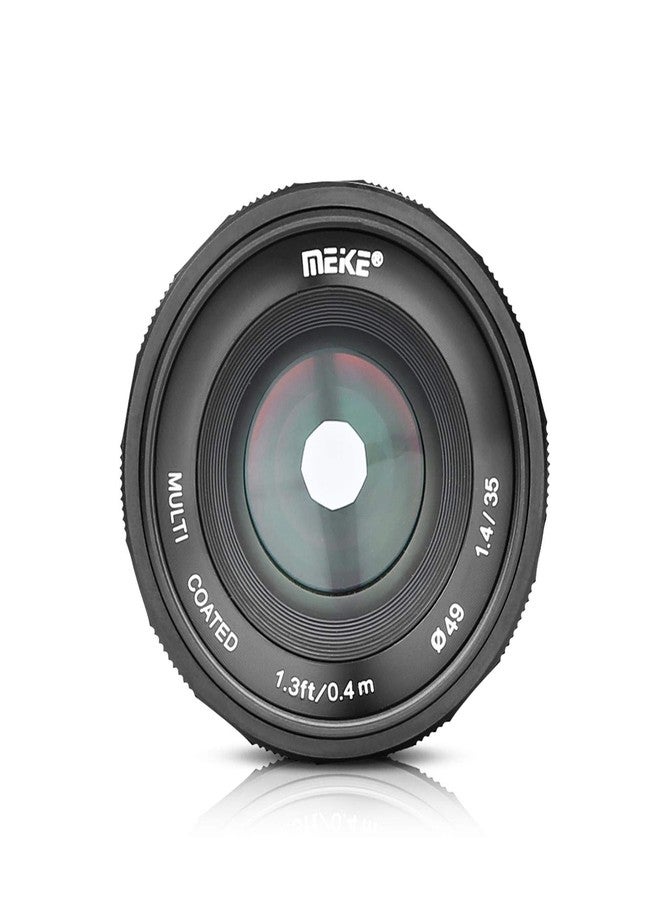مايكي عدسة MEIKE 35mm F/1.4 ذات فتحة عدسة كبيرة وتركيز يدوي، متوافقة مع كاميرات سوني APS-C بدون مرآة مثل A6000 وA6300 وA6500 - Image 1