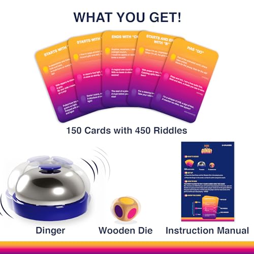 Gouda Games Dare to Ding - Game of Riddles & Reflexes, Fast-paced Card Game, Test Your Wits, Family-Friendly Game for Teens, Families & Adults, Gifts for Ages 10, 11, 12 and Up, 3-8 Players - Image 3