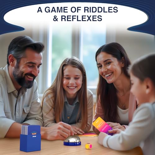 Gouda Games Dare to Ding - Game of Riddles & Reflexes, Fast-paced Card Game, Test Your Wits, Family-Friendly Game for Teens, Families & Adults, Gifts for Ages 10, 11, 12 and Up, 3-8 Players - Image 2