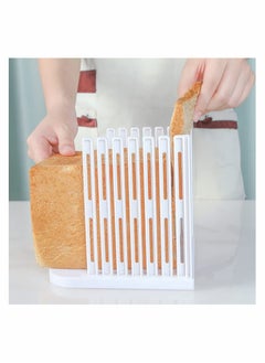 KASTWAVE Bread Slicer for Homemade Bread, Adjustable Toast Slicing Guide, Slices Evenly Loaf Cutting Guide, Foldable Sandwich Bagel Cutter Machine, 1 Pcs  - Image 3