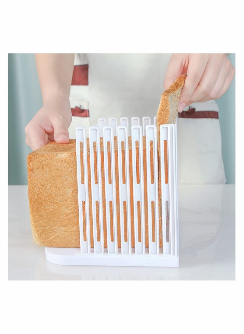 KASTWAVE - Bread Slicer for Homemade Bread, Adjustable Toast Slicing Guide, Slices Evenly Loaf Cutting Guide, Foldable Sandwich Bagel Cutter Machine, 1 Pcs - Image 1