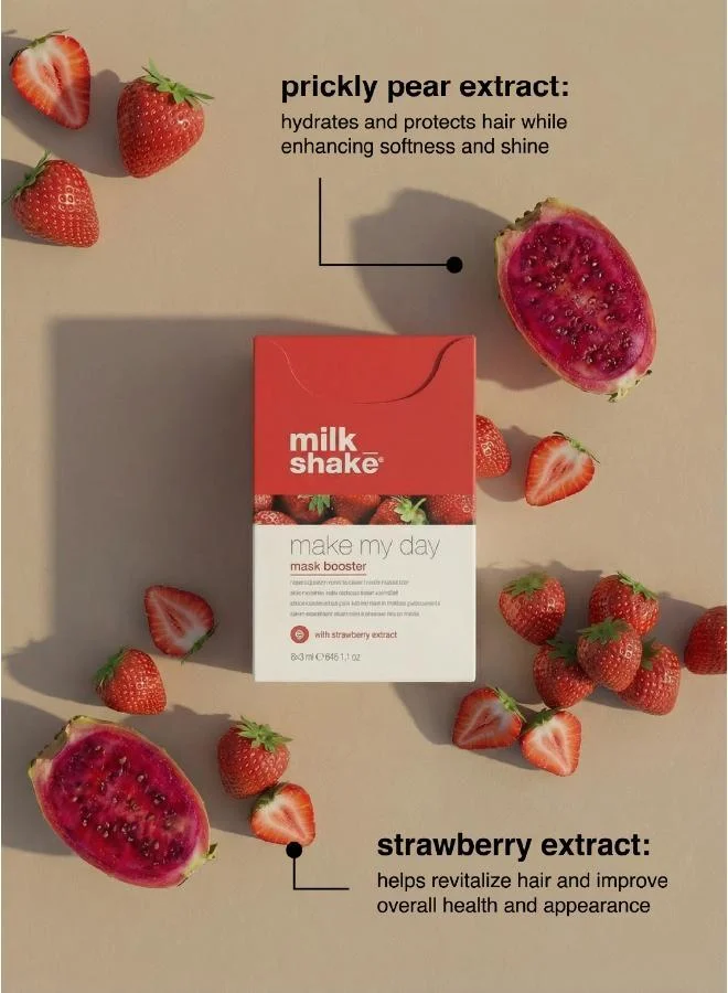 Milk Shake  make my day mask booster with strawberry extract 6 sachet x 3ml for Women | Best Price UAE