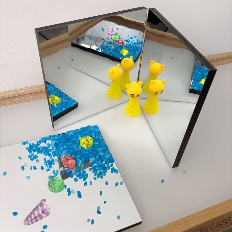 Multi Angle Observation Three Sided Right Angle Mirror 5.9 By 5.9 Inch Sensory Imaging Tool - Image 1
