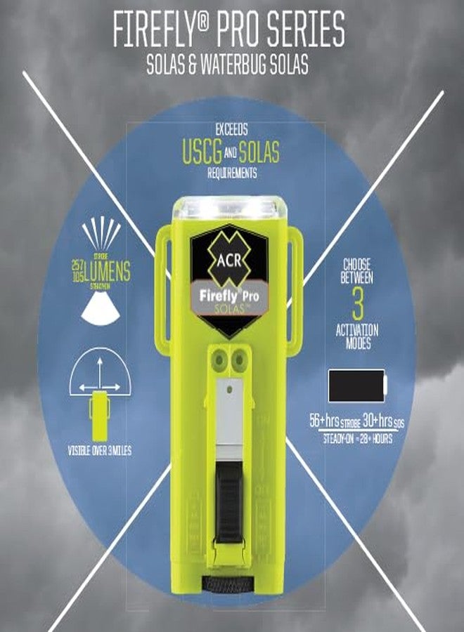 ACR Firefly Pro Waterbug LED Strobe Light - Military-Grade, SOS & Steady-On Modes, SOLAS & USCG Certified, High-Intensity Marine Safety, Emergency Visibility & Durability (3971.3) - Image 2