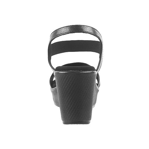 Metro Women Black Synthetic Leather Wedge Heel Sandal UK/5 EU/38 (34-98) - Image 4