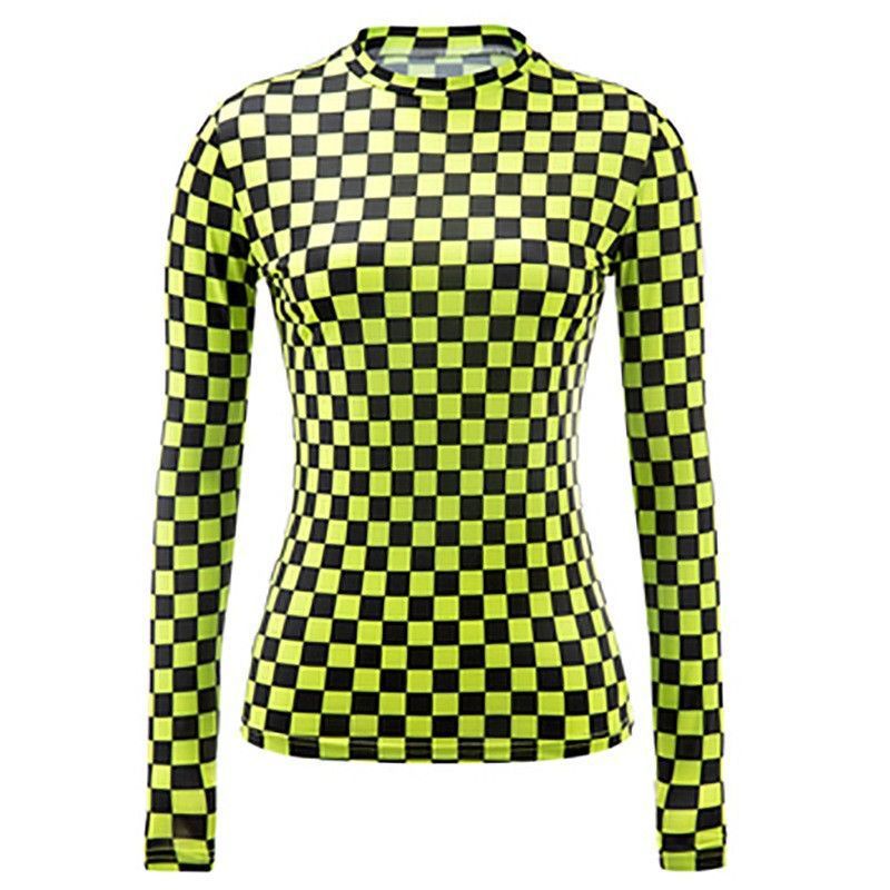 Checkerboard Plaid Bottoming Shirt, Age-Reducing Street Style Girl'S Top, Layered With Sun Protection And Stylish Shirt - Image 1