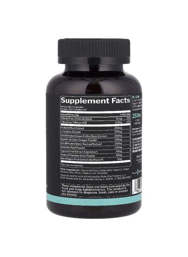 Rule One Proteins بروتينات رول وان، لين™، إدارة الوزن غير المنشطة، 60 كبسولة - Image 2